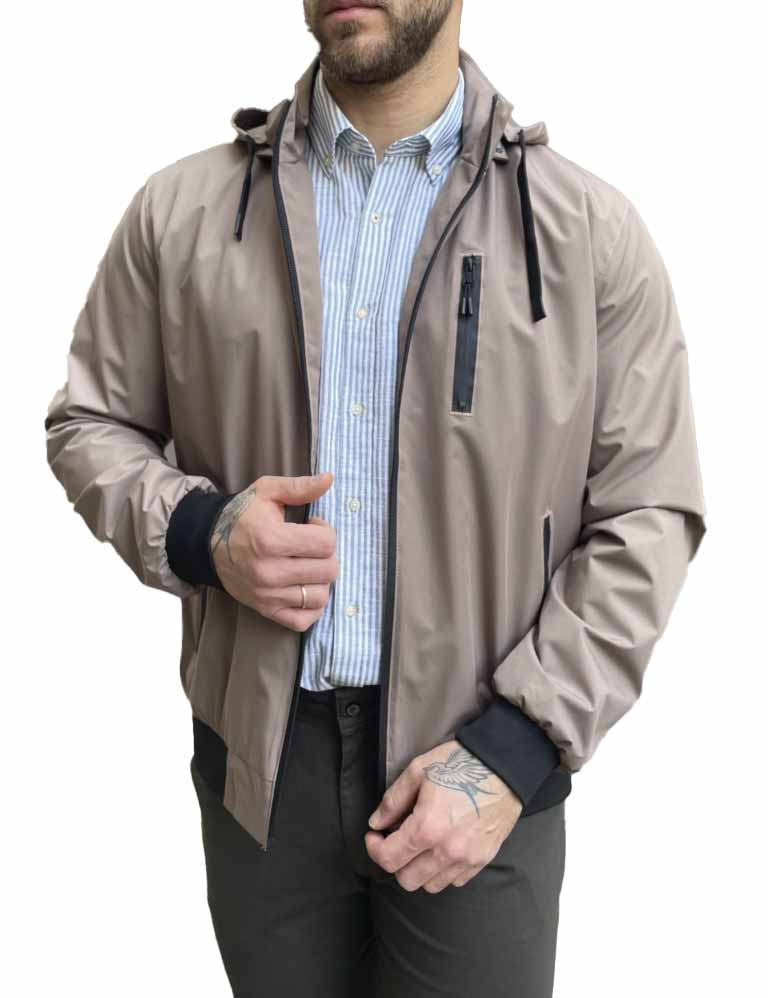 Ανδρικό καφέ Jacket με κουκούλα WS8032W φωτογραφία